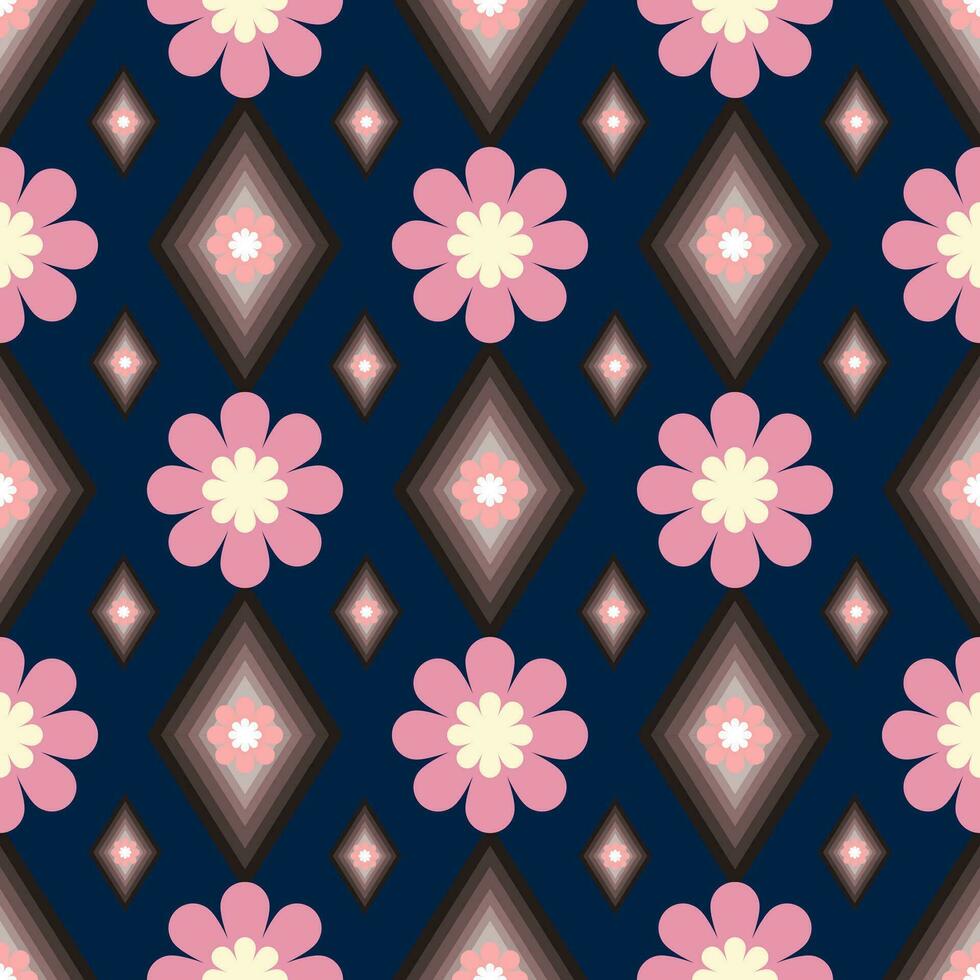 Seamless pattern background with flowers vector