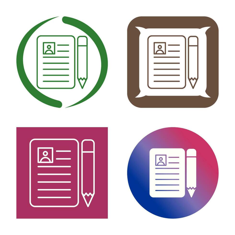 CV Vector Icon