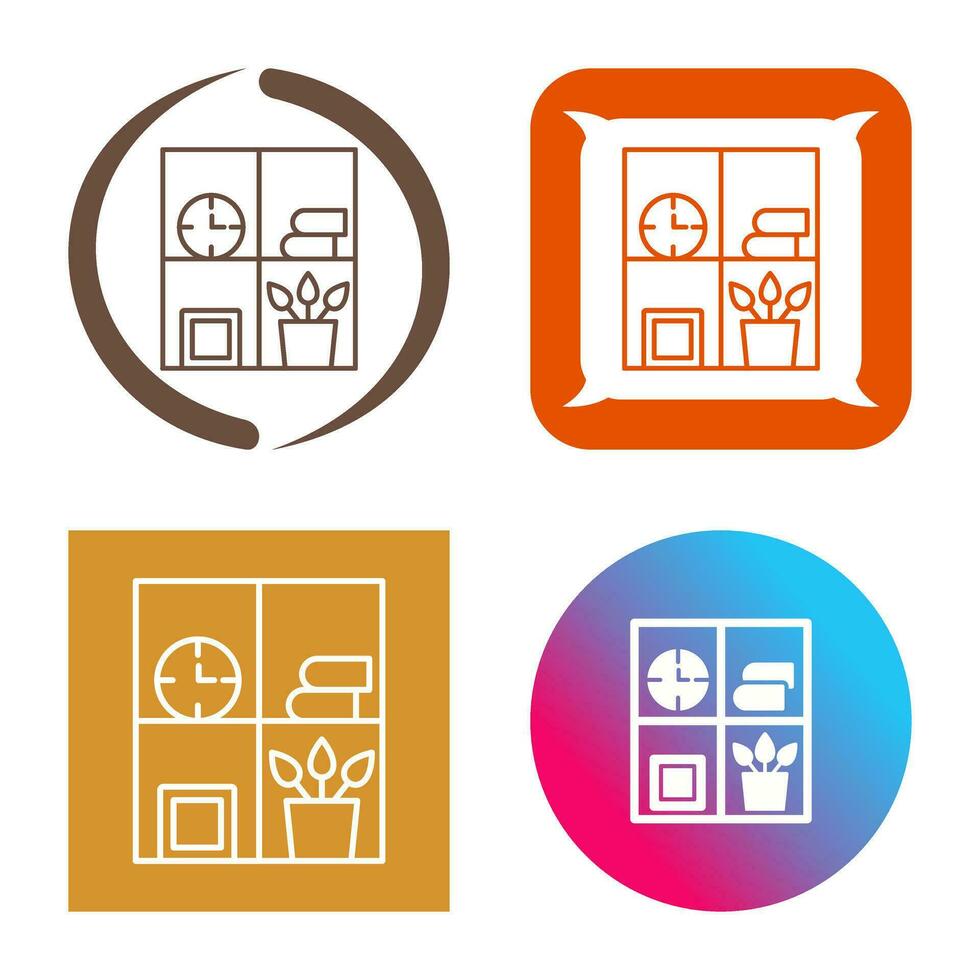 Bookshelf Vector Icon