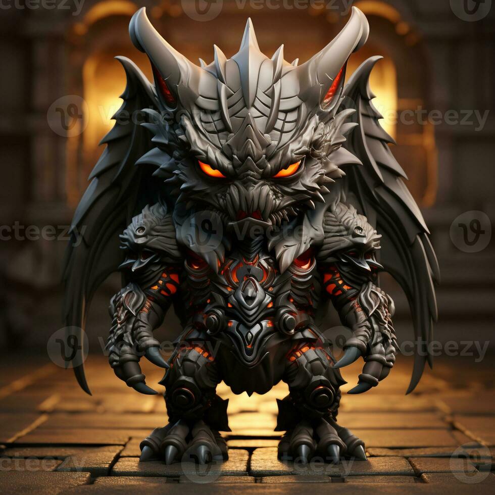 3d cartoon god of darkness photo