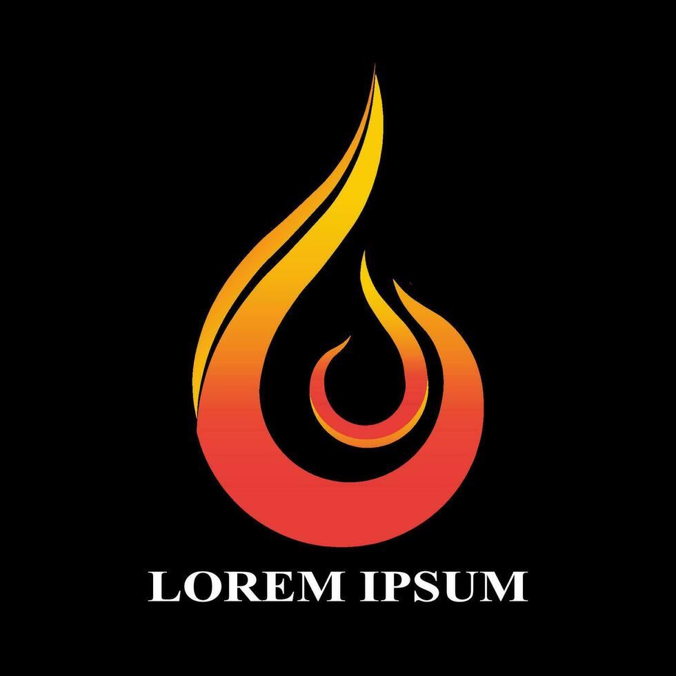 Fire logo or icon design. Vector illustration