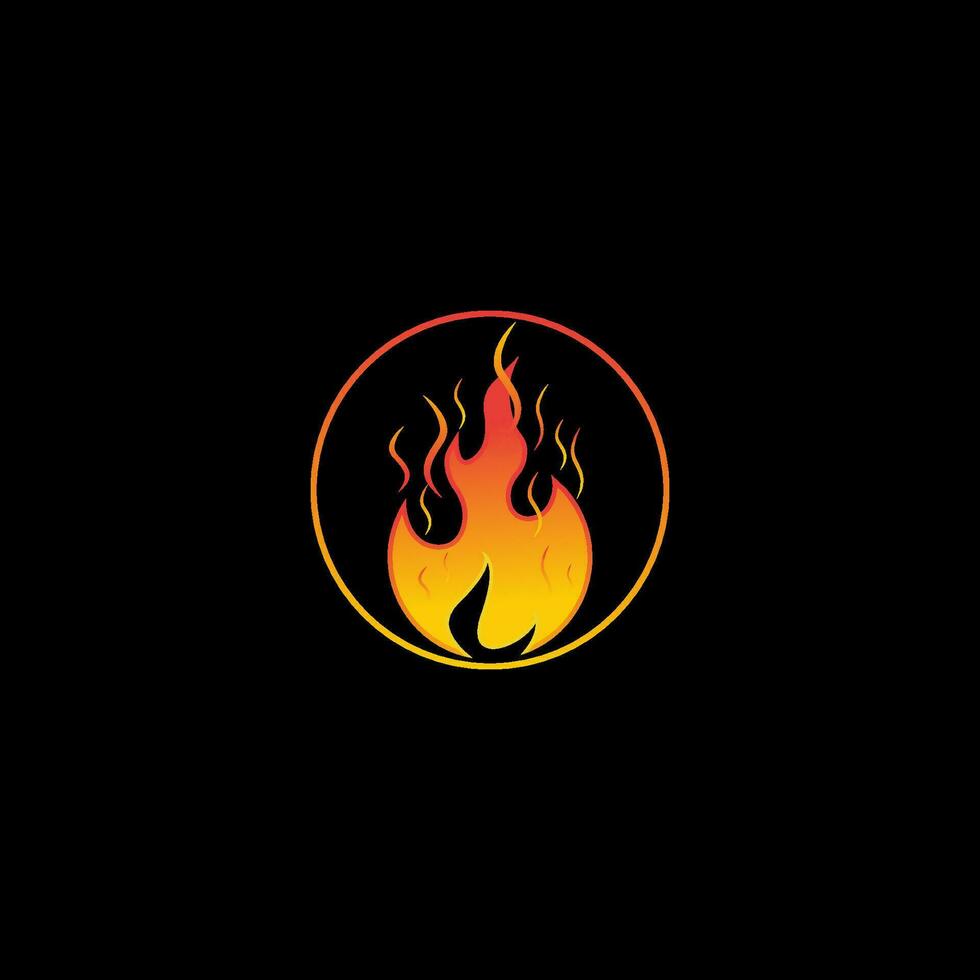 Fire logo or icon design. Vector illustration