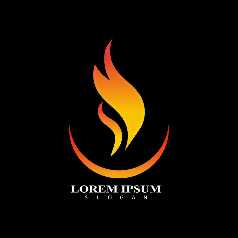 Fire logo or icon design. Vector illustration