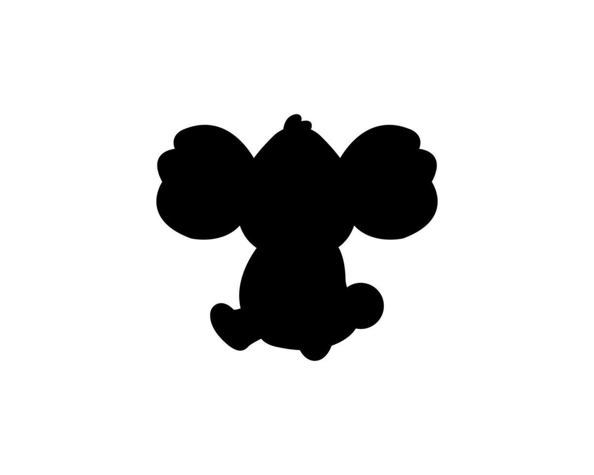 Koala silhouette icon illustration template for many purpose. Isolated on white background vector