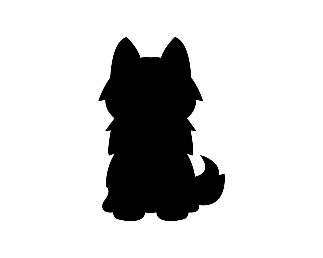 Dog silhouette icon illustration template for many purpose. Isolated on white background vector