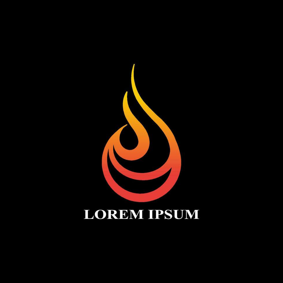Fire logo or icon design. Vector illustration