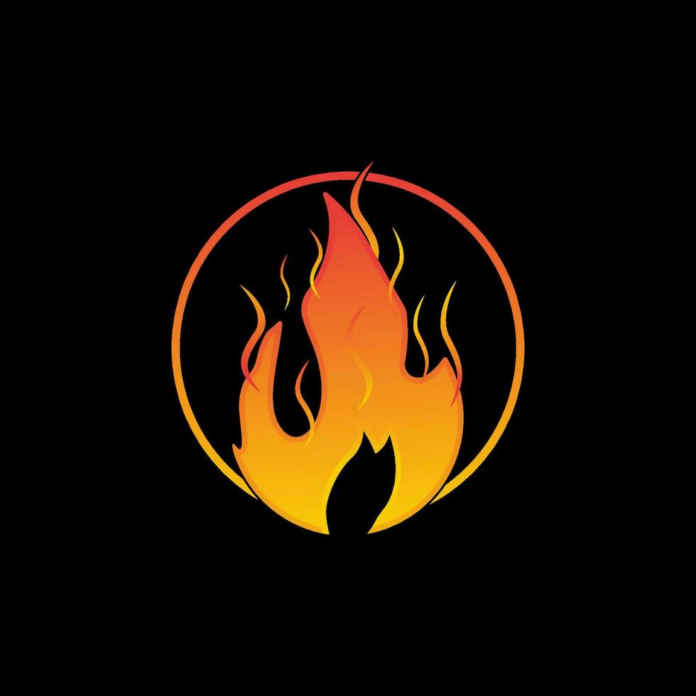 Fire logo or icon design. Vector illustration