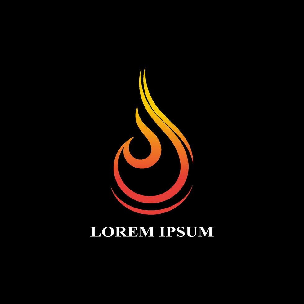 Fire logo or icon design. Vector illustration