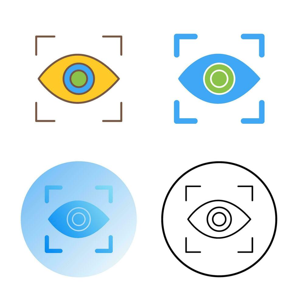 icono de vector de exploración ocular