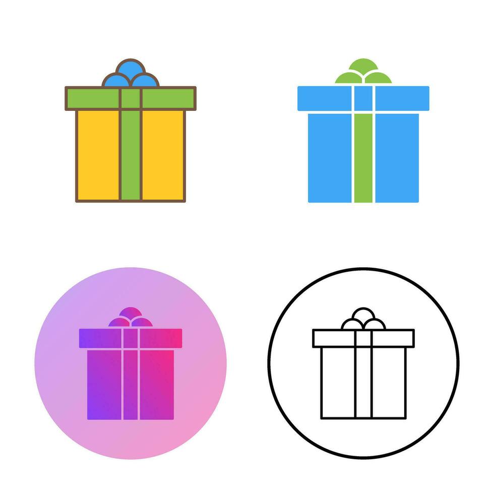 icono de vector de caja de regalo