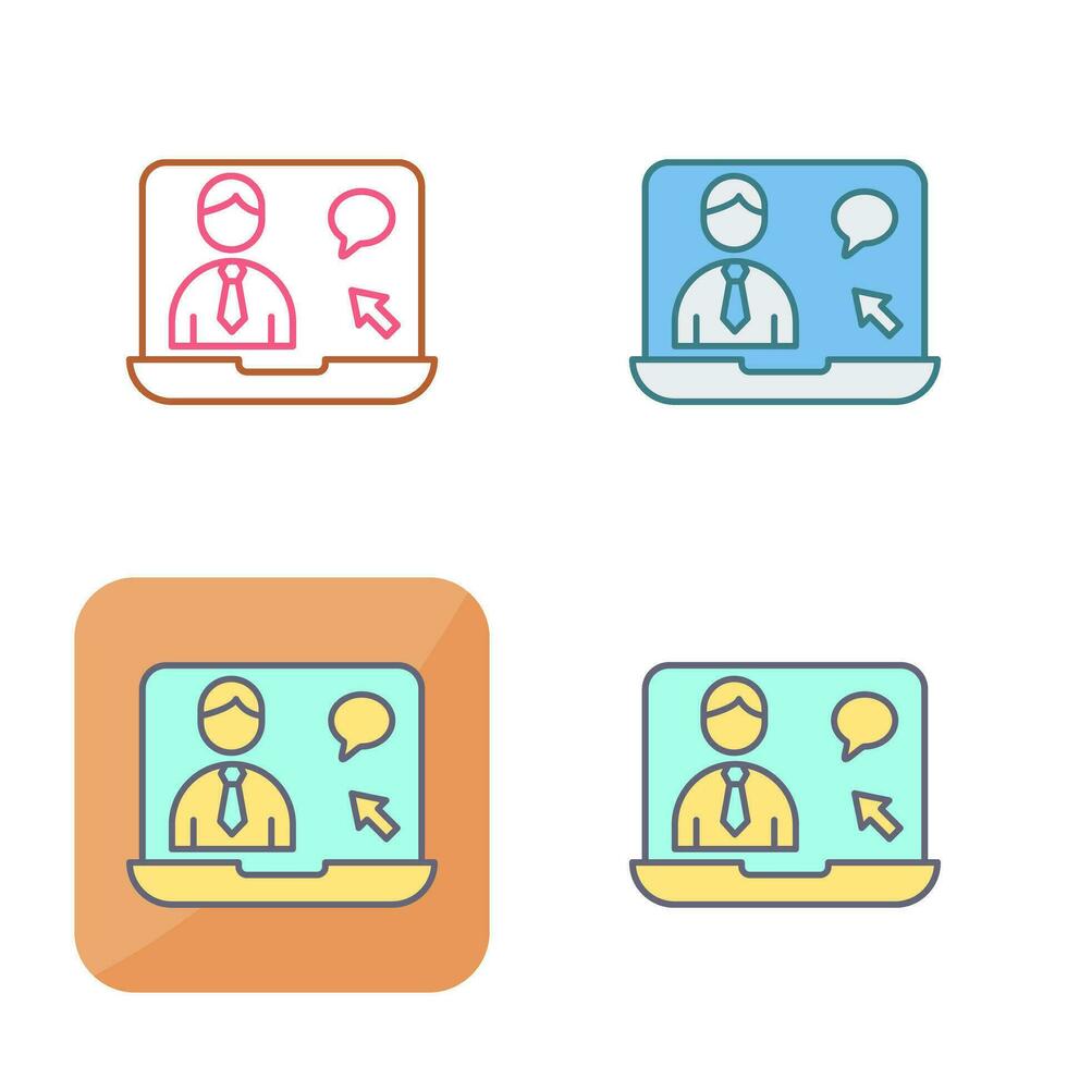 Online Interview Vector Icon