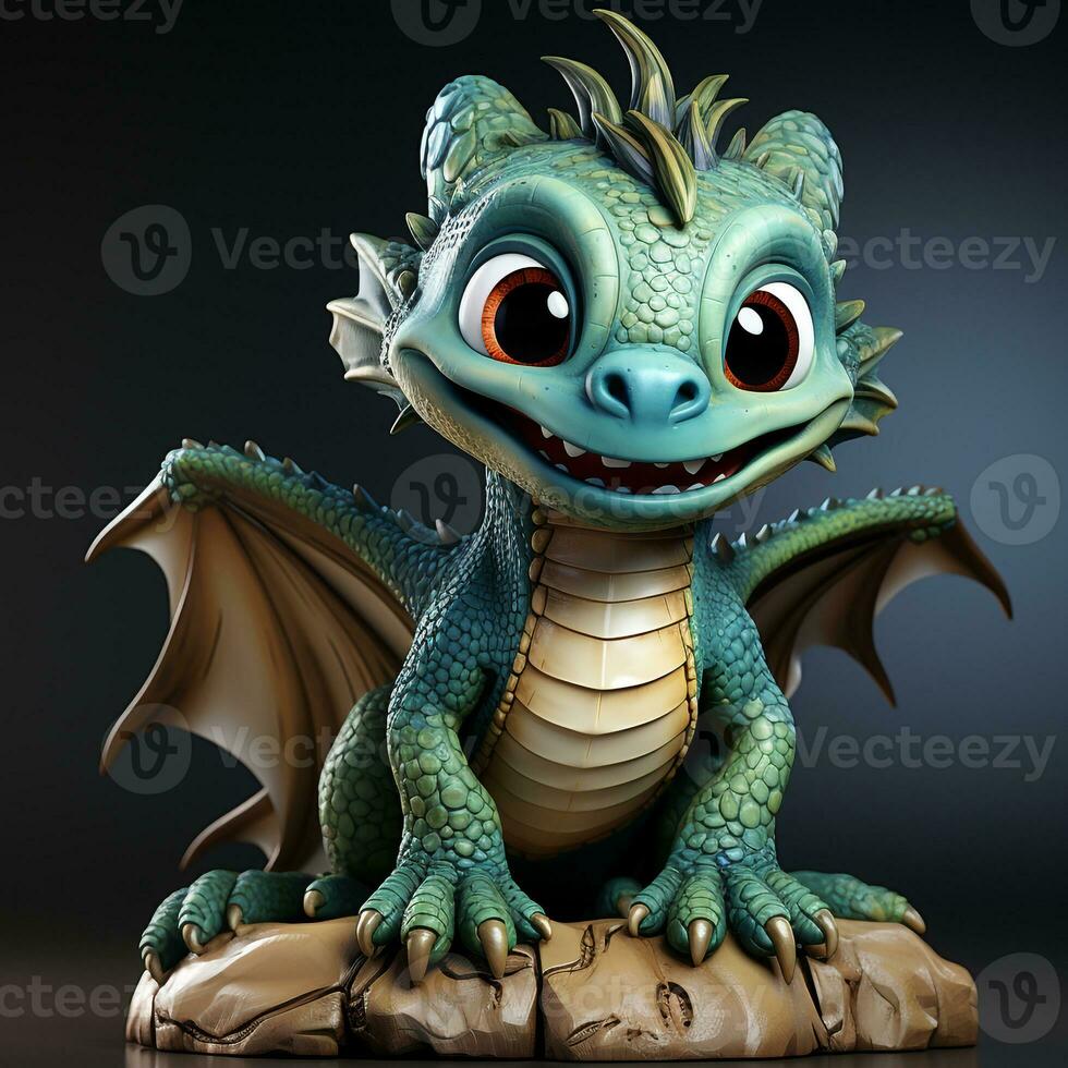 3d cartoon dragon photo