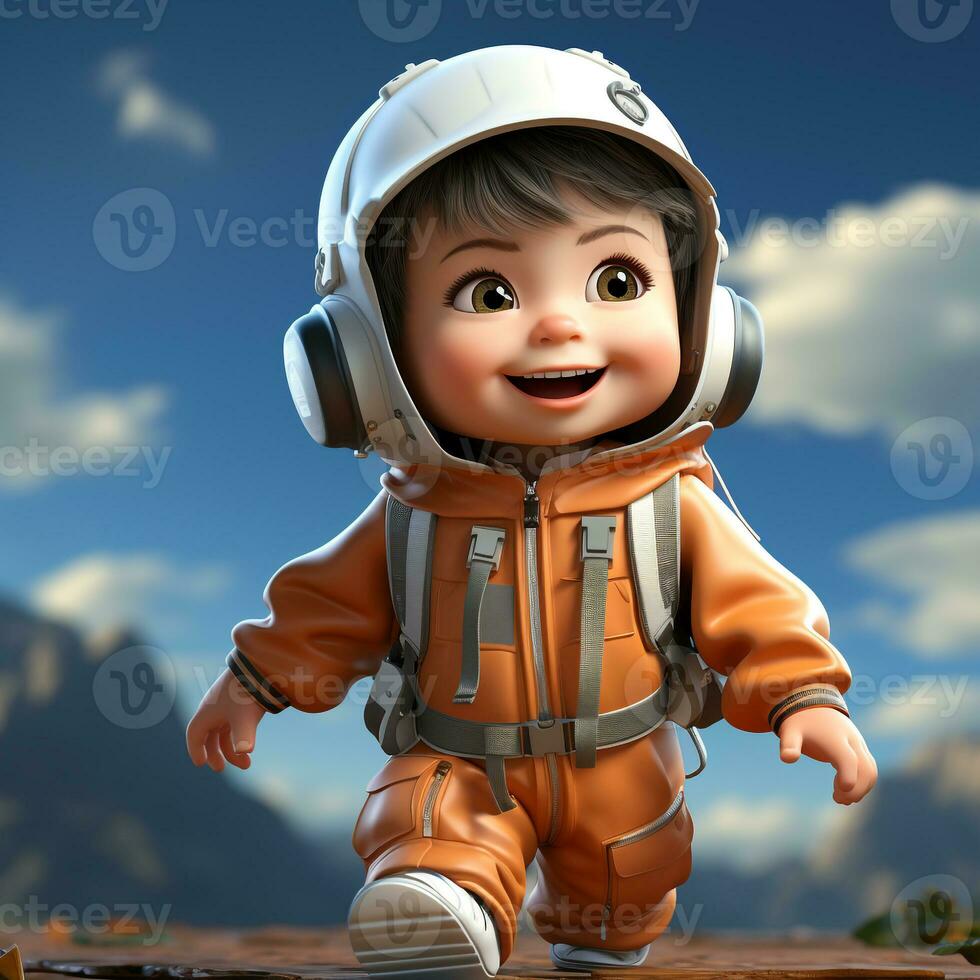 3d cartoon baby super photo