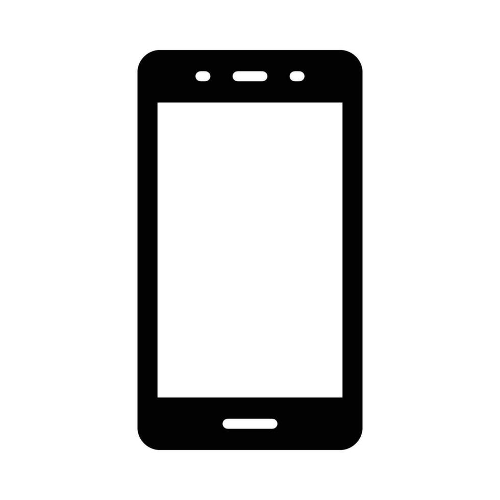 Mobile Phone Glyph Icon Design vector