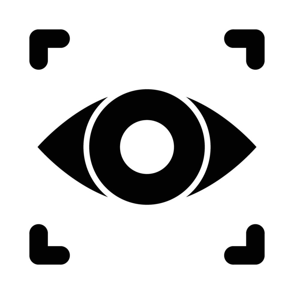 Eye Scan Vector Glyph Icon For Personal And Commercial Use.