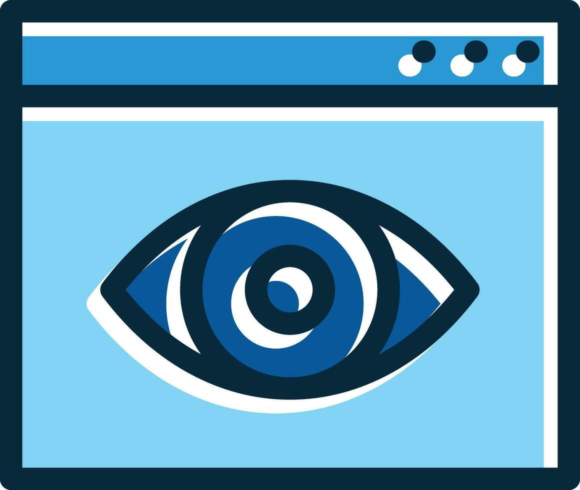 Web Visibility Vector Thick Line Filled Dark Colors