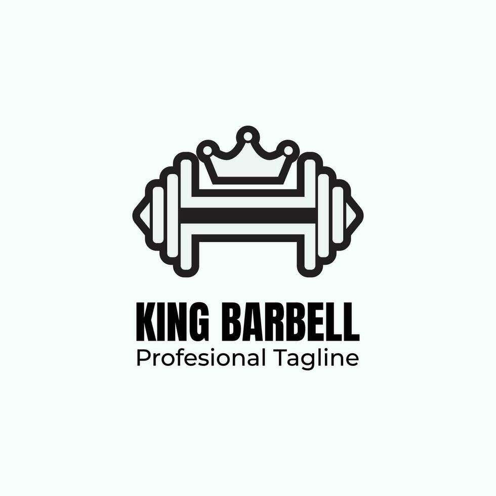 king barbell crown logo vector