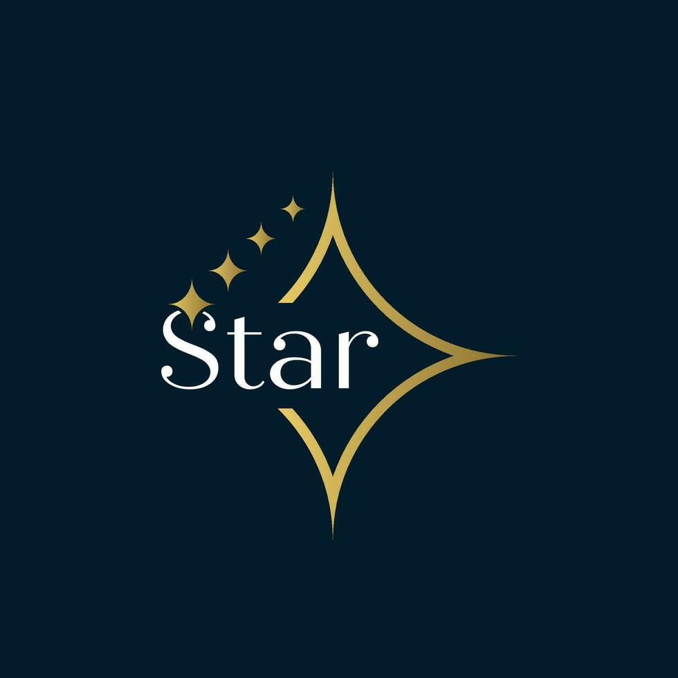 estrella logo diseño creativo mínimo elegante lujo diseño concepto vector