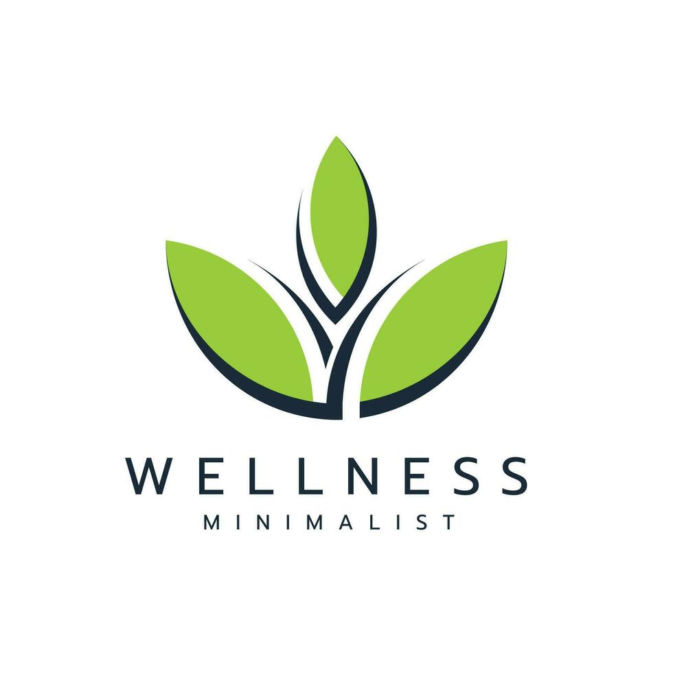 Minimal elegant wellness leaf logo design creative and unique concept 34210644 Vector Art at