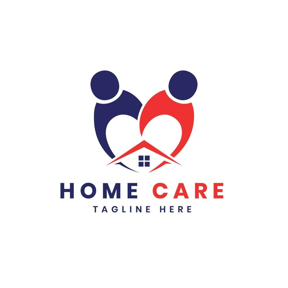 hogar cuidado logo diseño creativo y moderno concepto humano, hogar, gente, casa vector