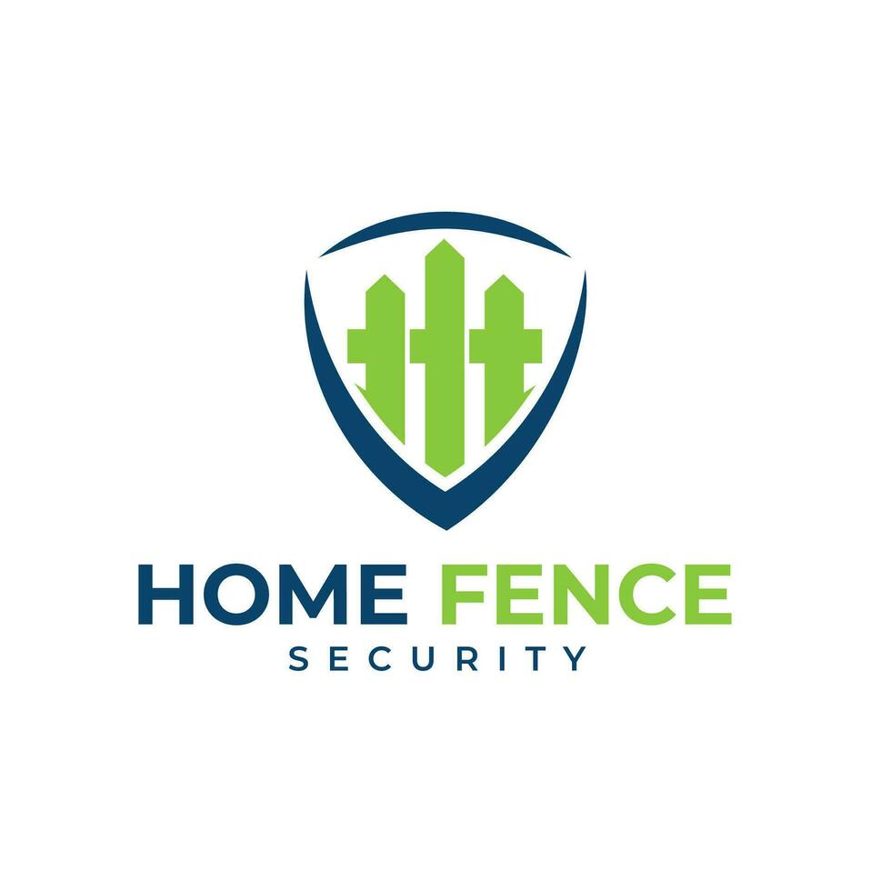 Fence Shield Home security logo design for security service company creative concept vector