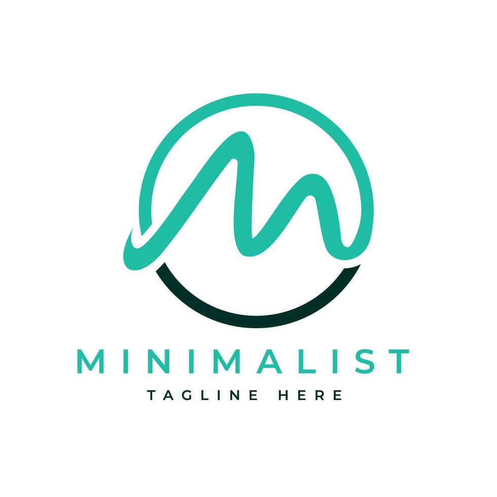 letter mark logo M monogram modern logo design vector