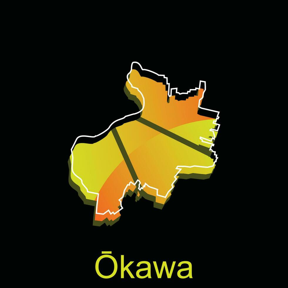 Map City of Okawa design, High detailed vector map - Japan Vector Design Template, suitable for your company