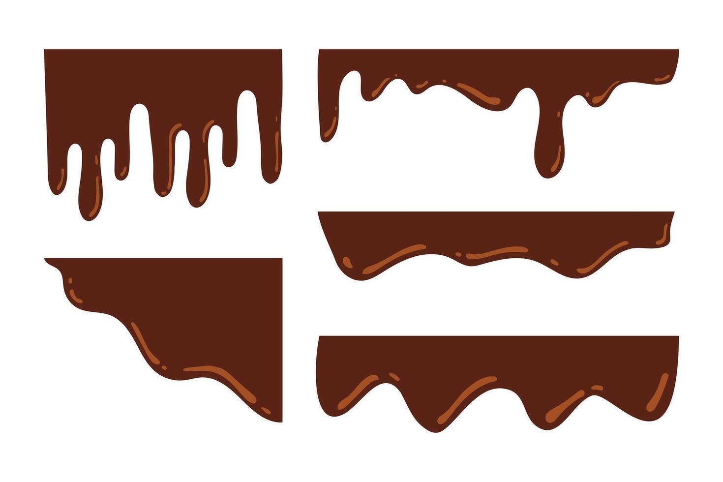 melt chocolate drip element vector