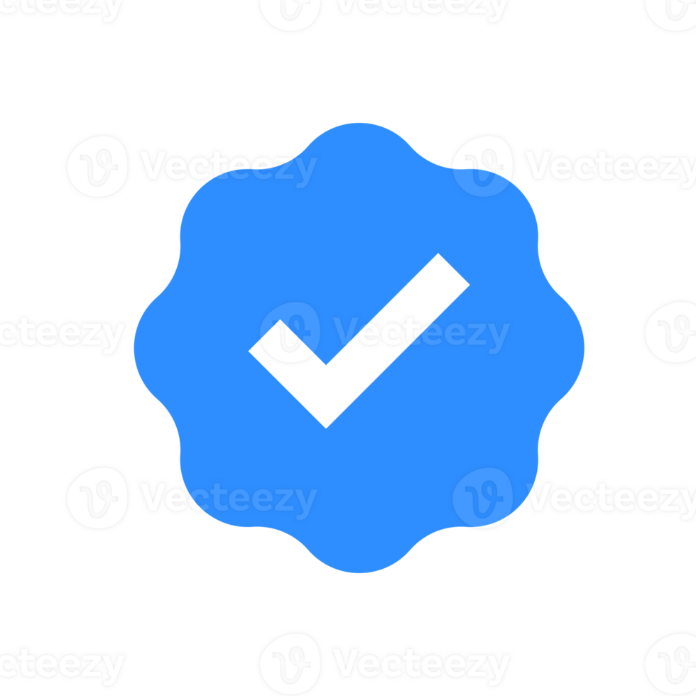 blue checkmark validation social media png