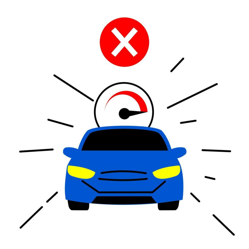 no speeding speeding is prohibited vector