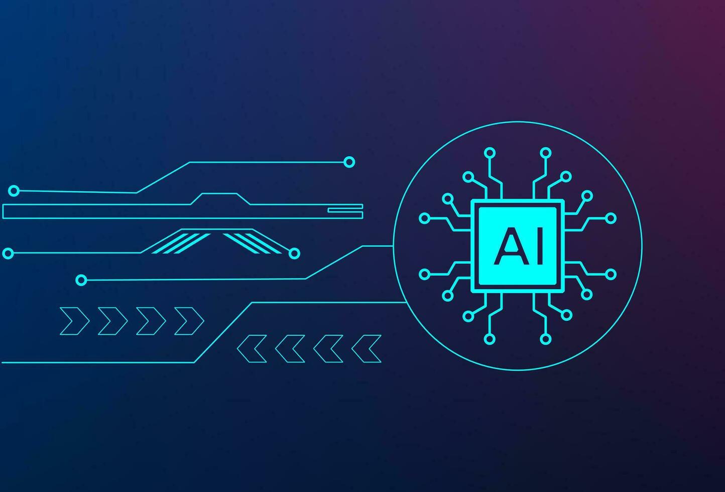 abstract background - chipset artificial intelligence vector