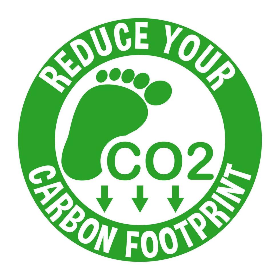 Stamp of Reduce Your Carbon Footprint vector