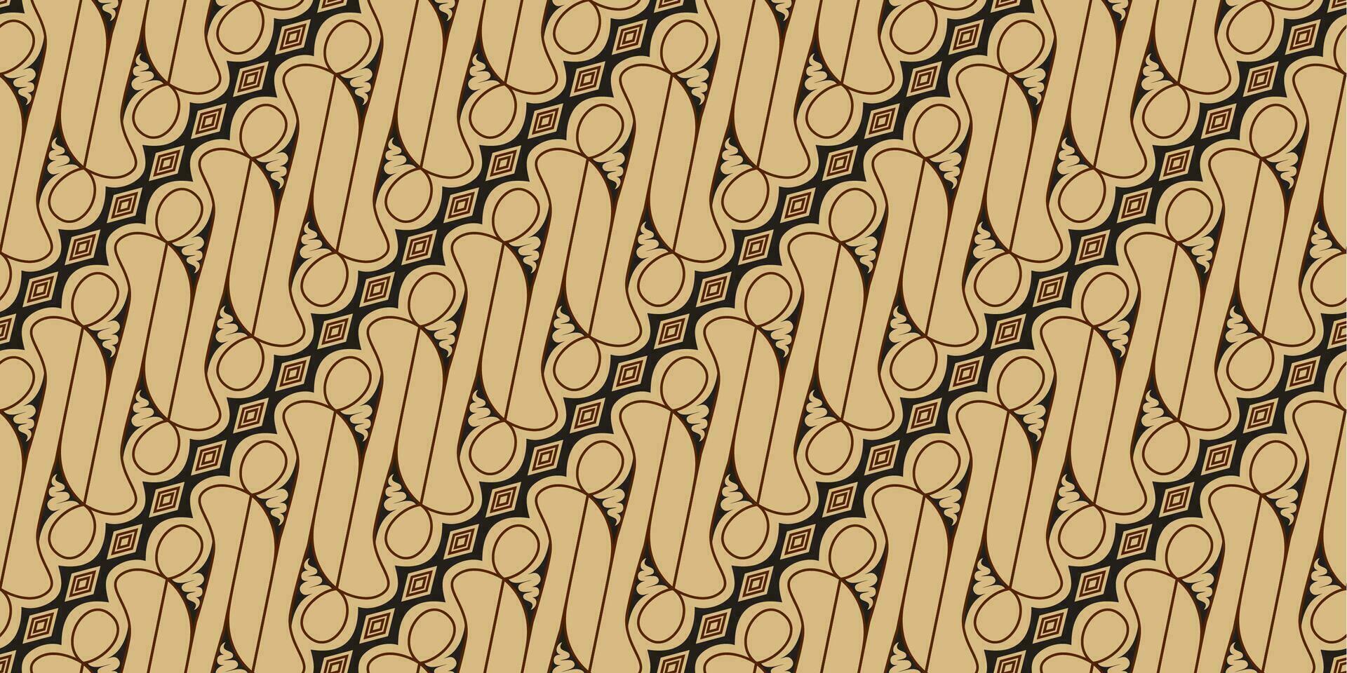 batik machete malayo es uno de el más antiguo batik motivos en Indonesia. dibujo un diagonal línea desde alto a bajo diagonalmente entrelazando simboliza continuidad vector