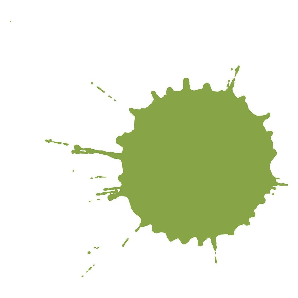 soft green ink splash brush drop vector