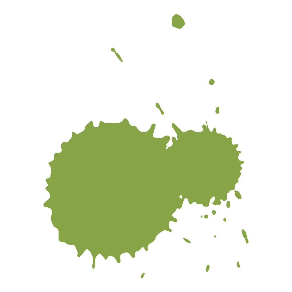 soft green ink splash brush drop vector