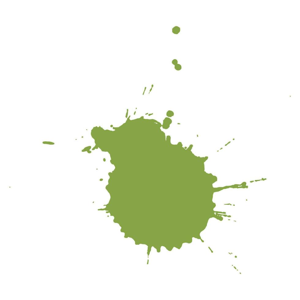 soft green ink splash brush drop vector