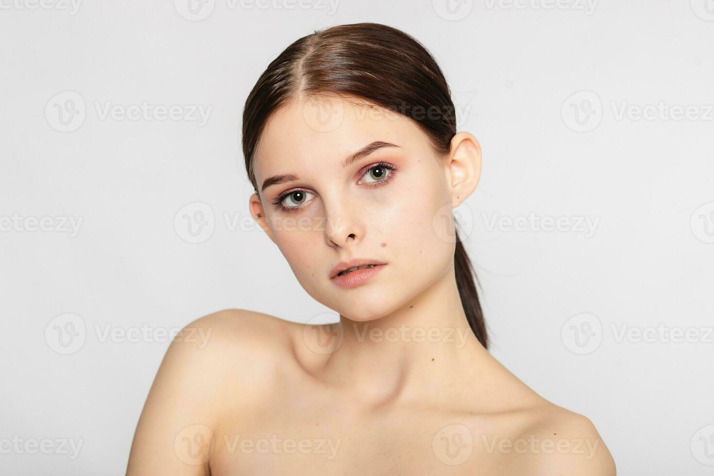 Beauty skin woman natural makeup face cosmetic concept photo