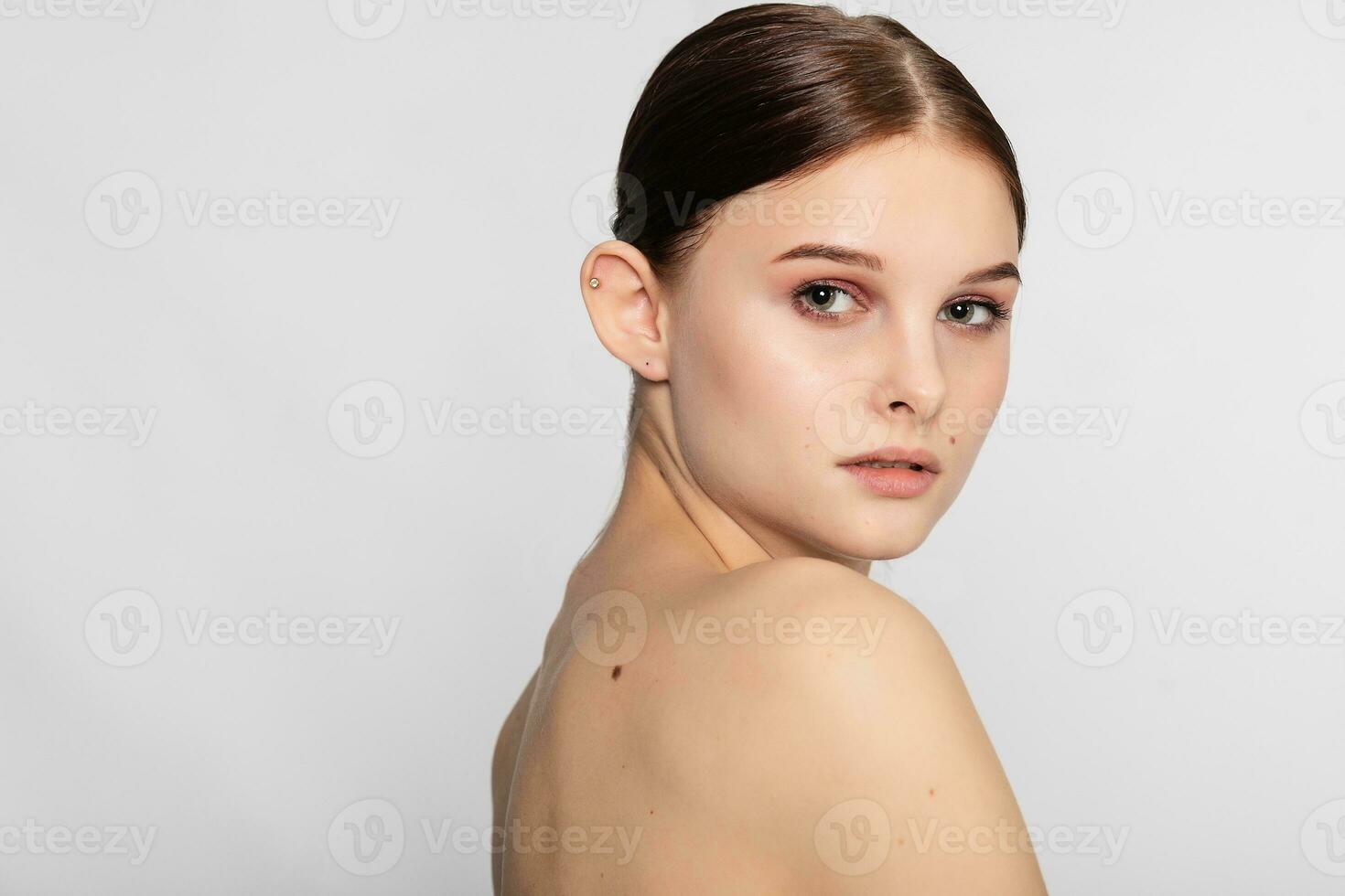 Beauty skin woman natural makeup face cosmetic concept photo