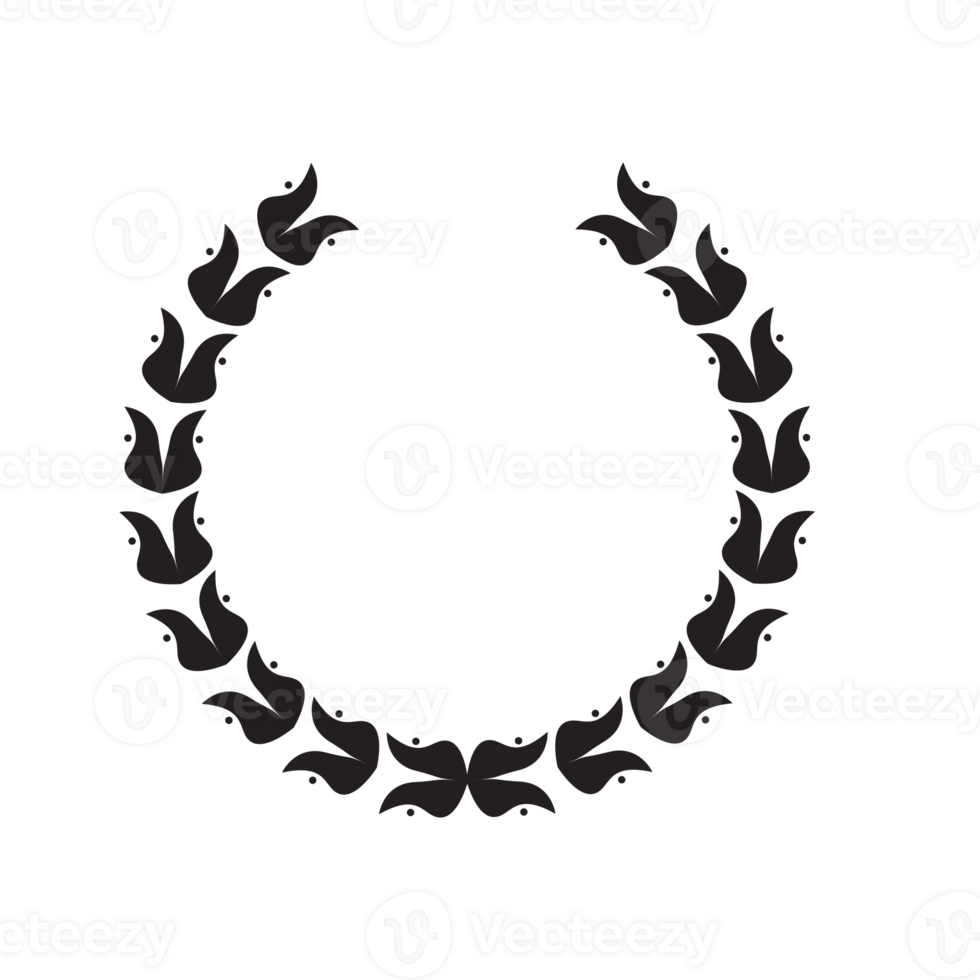 black wreath frame png