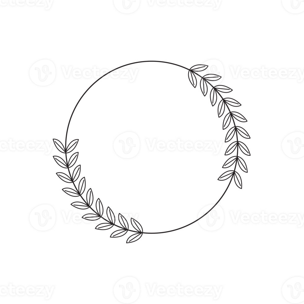 black wreath frame png