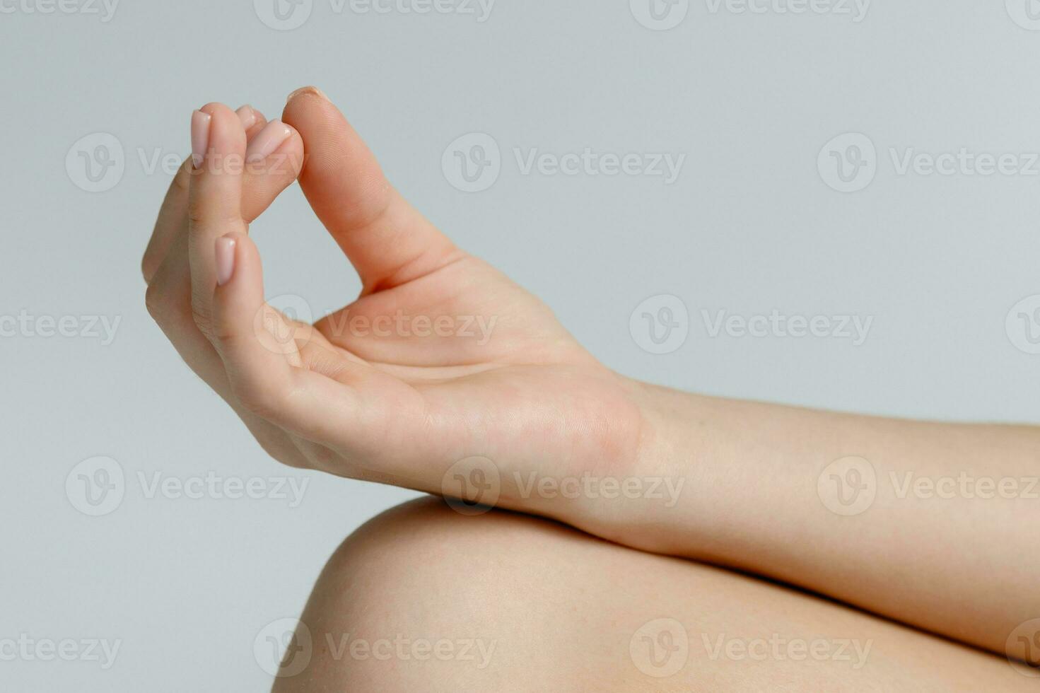 Close-up of man meditating photo
