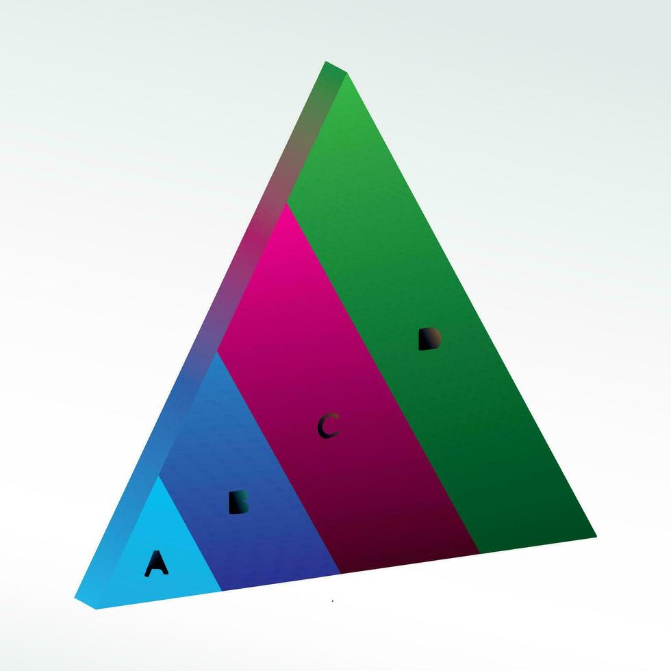 3d forma triángulo infografía diseño vector ilustración.