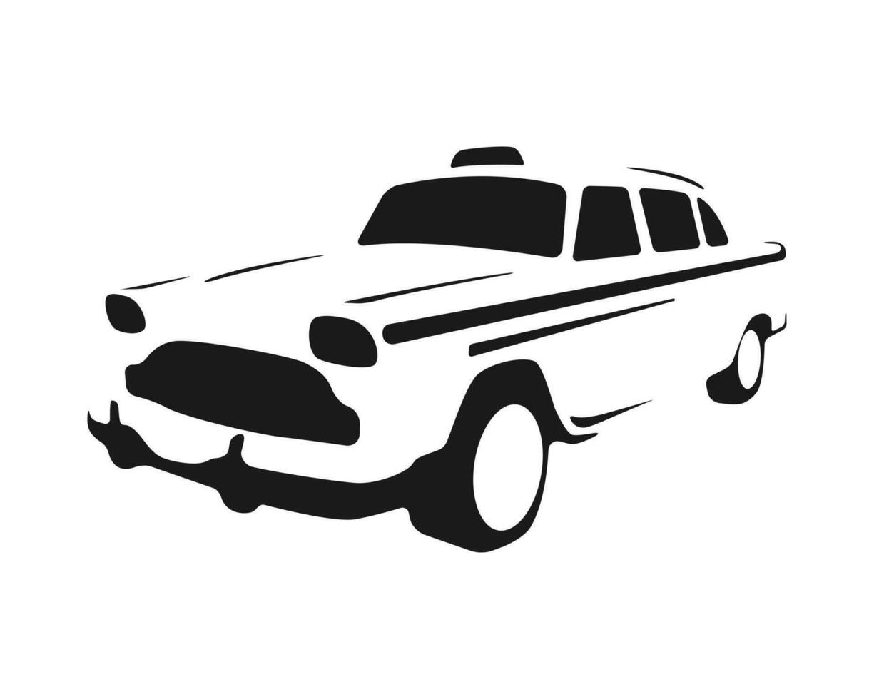 Taxi icono. público transporte firmar, logo. plano vector. vector