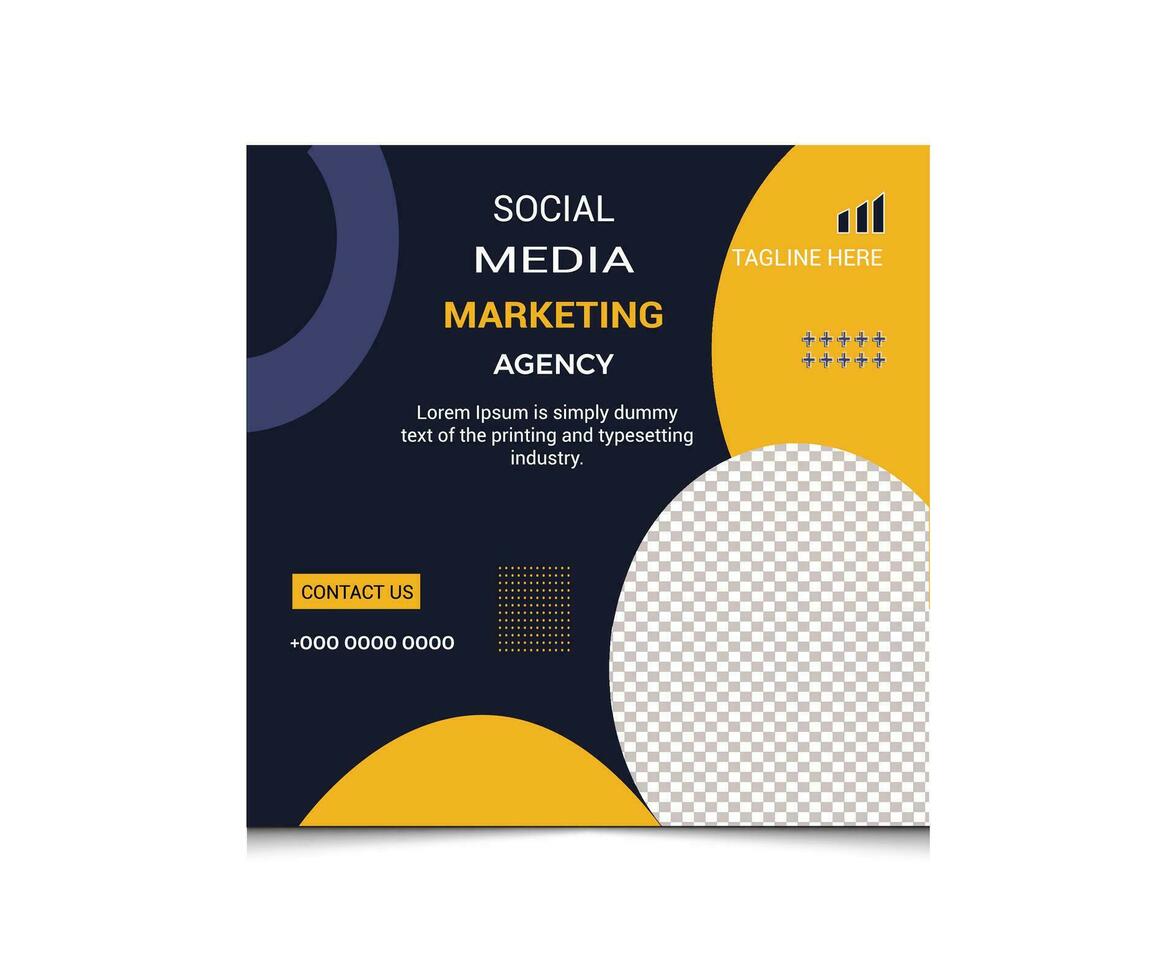 Digital business marketing banner for social media post template. Business Post Design for Advertising vector