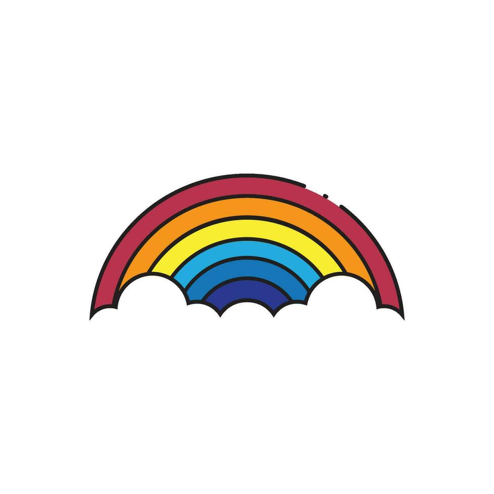 vector de icono de arco iris