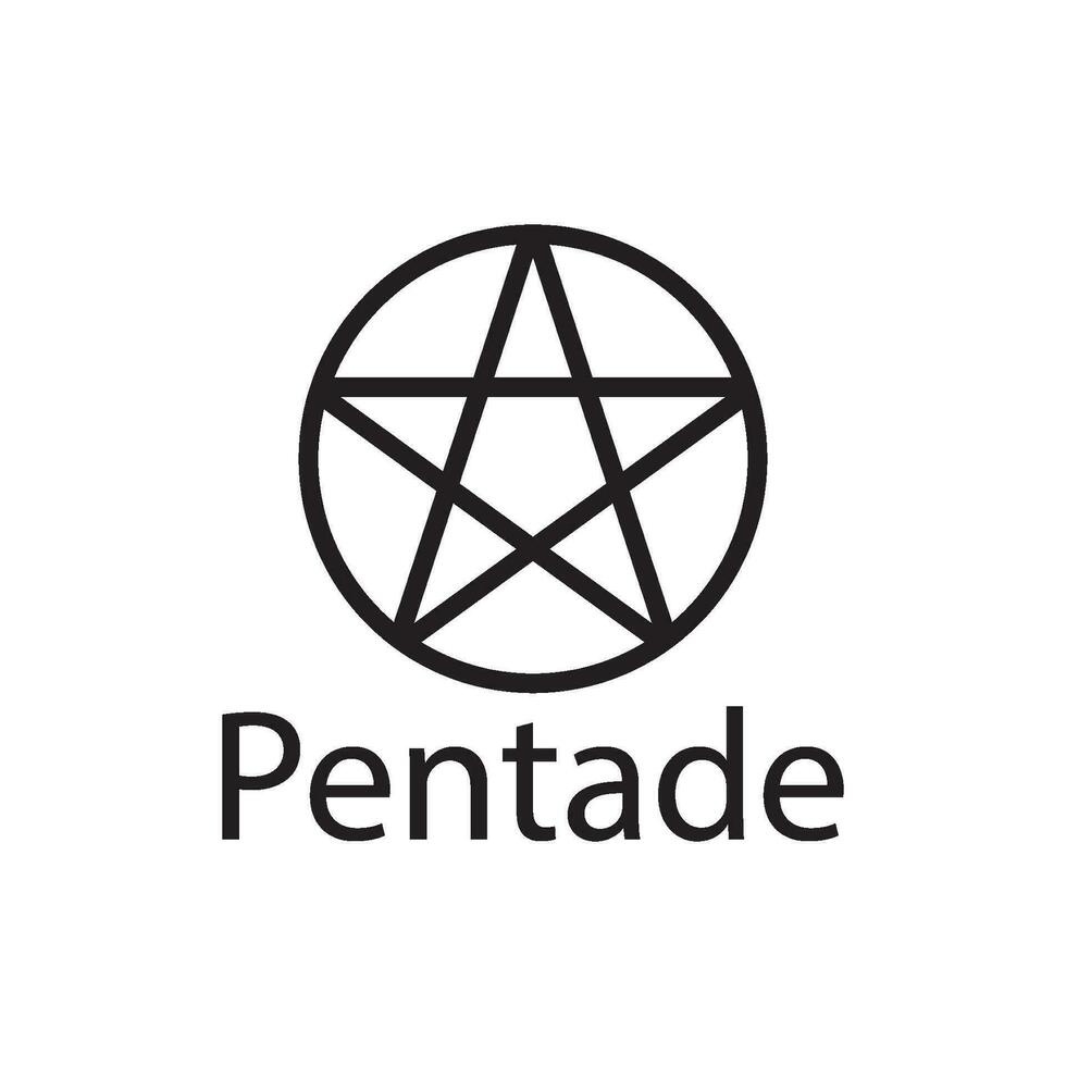 pentade religious symbol icon vector