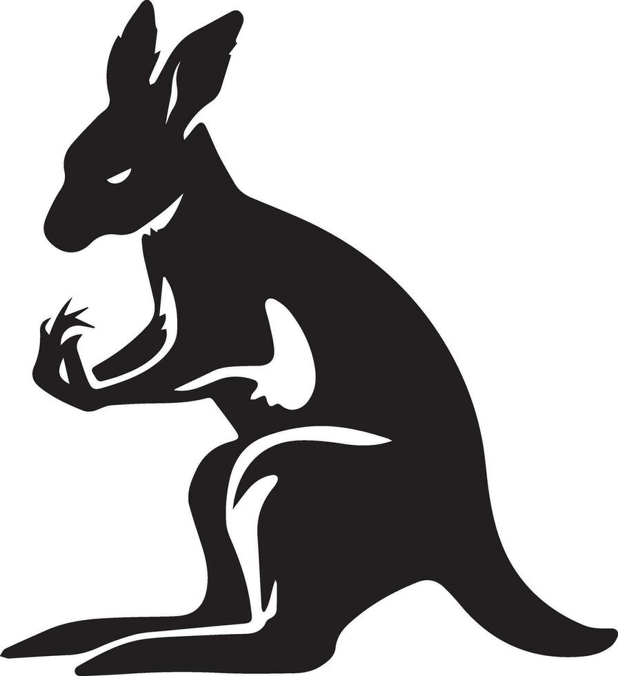 kangaroo animal vector silhouette illustration 12