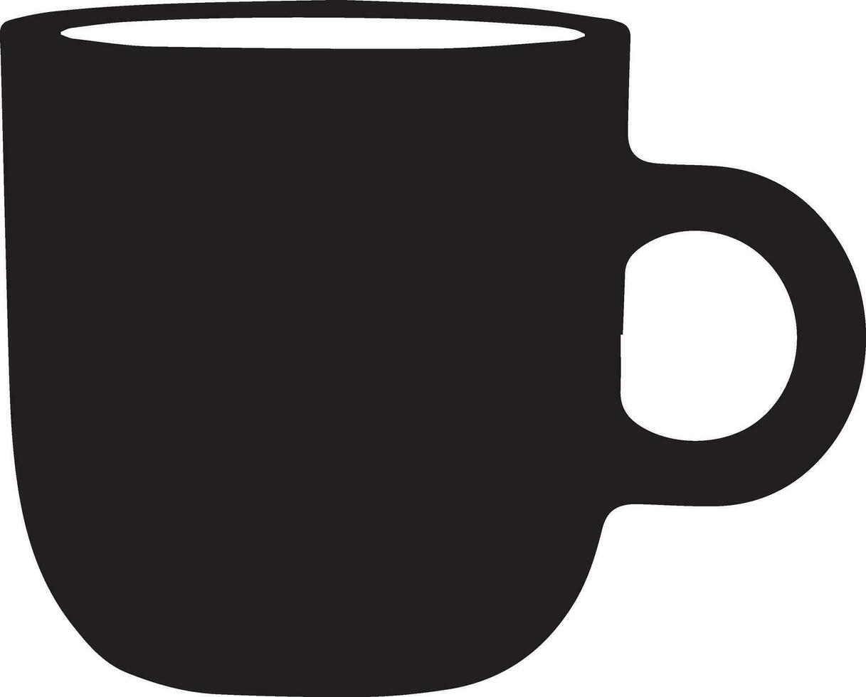 Coffee Mug vector silhouette illustration 7