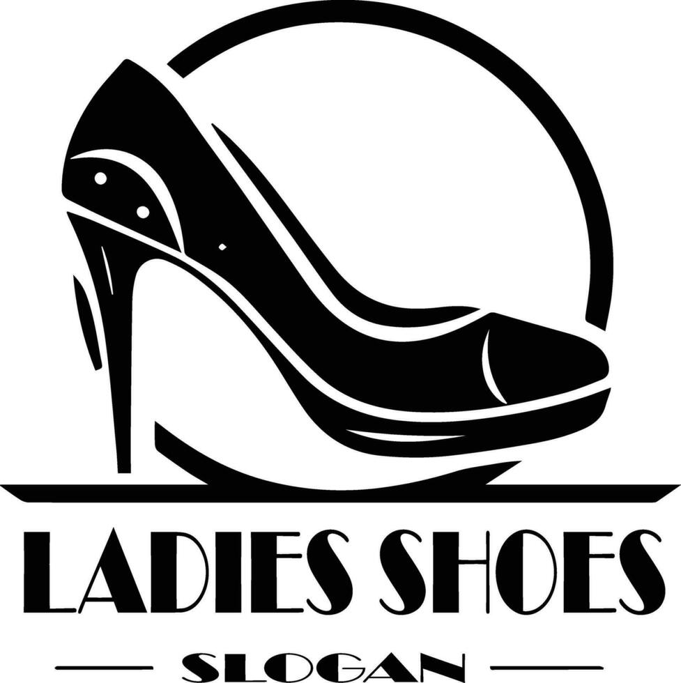 Ladys shoes vector silhouette 4