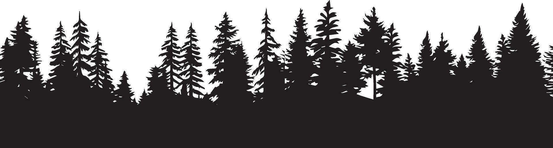 Forest Vector silhouette illustration 15